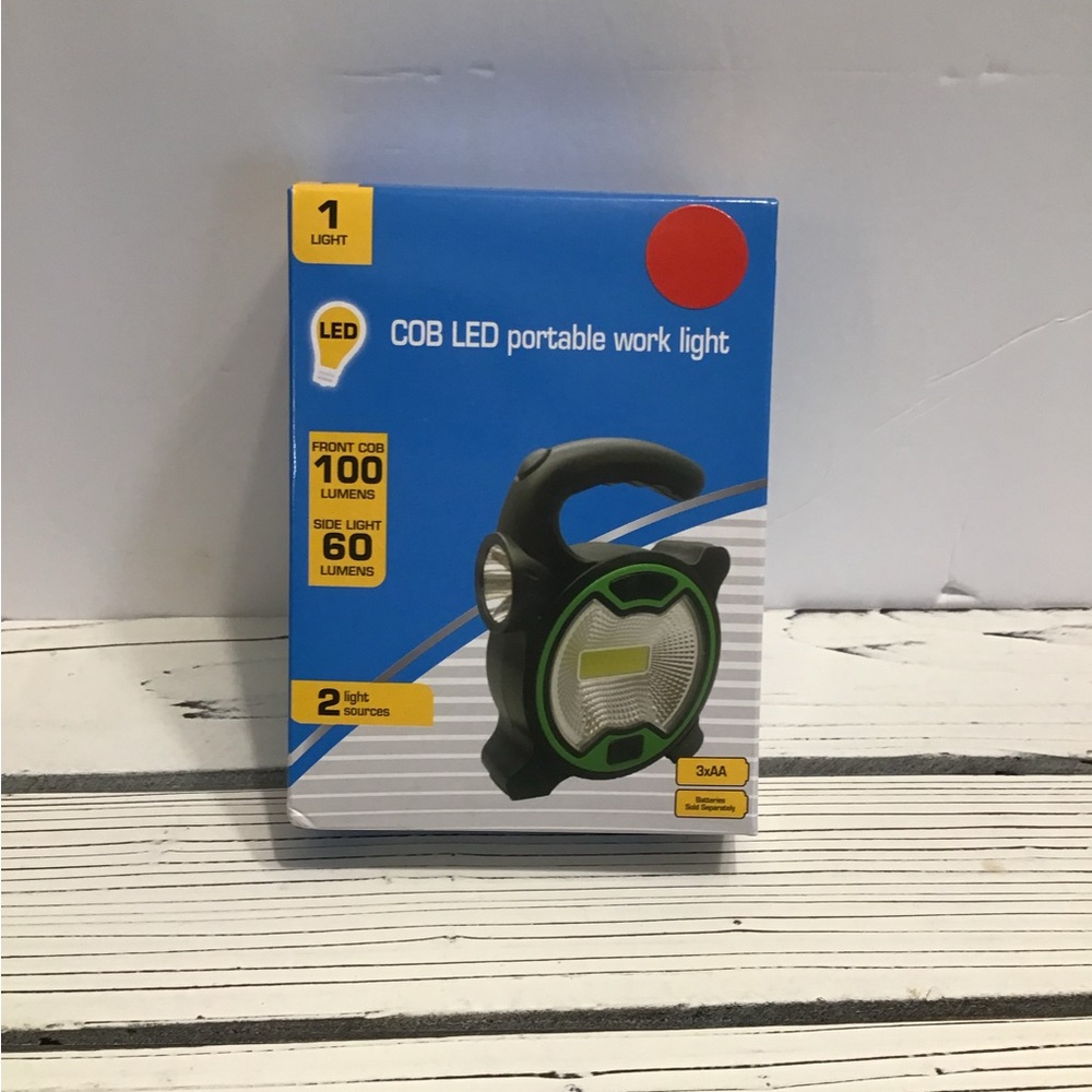 COB LED Portable Work Light - Black and Green